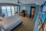 Beautiful master bedroom with private bath and ocean view